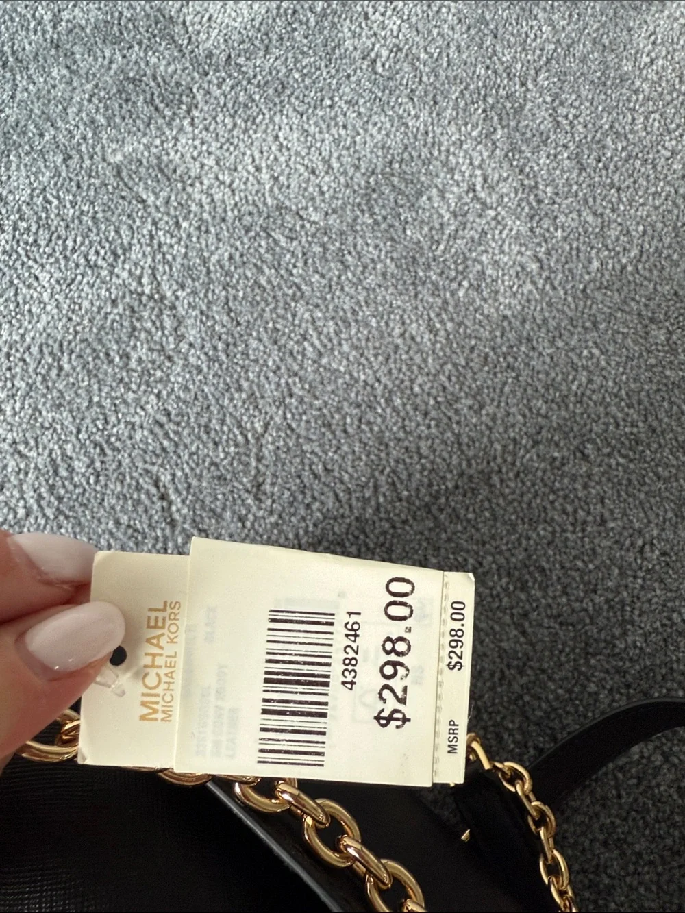 Michael Kors Black Crossbody with Gold MK Emblem